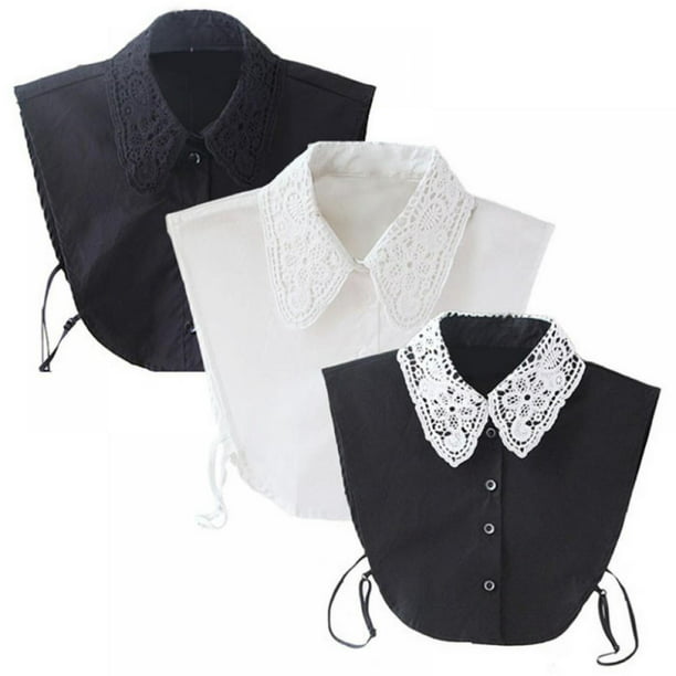 Lovegab - Women Detachable Lace Collars Cotton Faux Lapel Shirt Collar ...