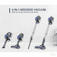 thumbnail image 3 of MOOSOO Cordless Stick Vacuum Cleaner Lightweight for Carpet Floor Pet Hair Home XL-618A, 3 of 15