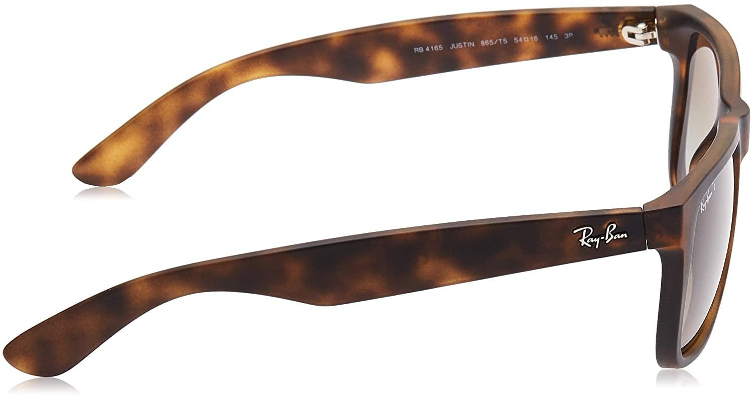 Ray-Ban RB4165 JUSTIN 865/T5 55M Havana Rubber/Brown Gradient Polarized Sunglasses For Men For Women