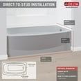 thumbnail image 3 of Delta Classic 400 18 in. H x 59-7/8 in. W x 30 in. L White Acrylic Right Hand Curved Bathtub, 3 of 3
