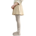 thumbnail image 3 of Bovxnpu Girls Leggings Kids Girls Knit Cotton Bow Tights Dance Leggings Bottoms, 3 of 8
