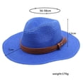 thumbnail image 2 of Bainana Sun Hat For Women Men Wide Brim Casual Lightweight Solid Color Straw Hat For Summer Outdoor, 2 of 2