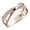 Silver, variant on Band Cubic Zirconia Criss Cross Ring for Women
