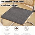thumbnail image 4 of Dining Chair Cushion 40x40 cm, Cotton Linen Fabric, Multicolor, Non-Slip Bottom, Removable Washable Cover, with Secure Straps for Indoor Seating, 4 of 6