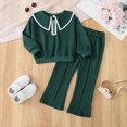 thumbnail image 2 of HFHAPW Toddler Girl Fall Winter Clothes Kids Crewneck Graphic Sweatshirts Pants Set 2Pcs Long Sleeve Outfits Set,9-10 Y, 2 of 9