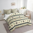thumbnail image 3 of Feelyou Hippie Wheat Aztec Twin Bedding Sets 7-Piece, Tribal Western Abstract Bedding Comforter Set, Bohemian Triangle Reversible Sheet Sets, Luxury Bedroom Decor, 3 of 8