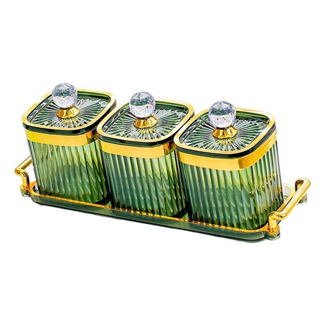Plato para servir bocadillos de frutos secos Bandeja para frutos secos Contenedor para almacenar alimentos Plato para frutos secos Cuadrícula verde 3