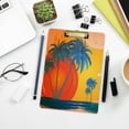 thumbnail image 6 of FMSHPON Tropical Palm Trees Clipboard Hardboard Wood Nursing Clip Board and Pull for Standard A4 Letter 13x9 inches, 6 of 7