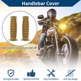 thumbnail image 3 of Unique Bargains 7/8" 22mm 15/16" 24mm Universal Motorcycle Hand Grip Cover Non Slip Rubber Handlebar End Grips for Motorcycle Scooter Bicycle ATV 1 Pair Light Brown, 3 of 7
