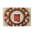 thumbnail image 2 of RICHMJ Knit-Look Christmas Rug -16"x24" Small Red Indoor Holiday Rug -Chimney Doormat- Snowflake Winter Xmas Garland Decor Washable Mat for Entryway Kitchen Porch Bathroom Non Slip (Chimney), 2 of 8