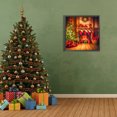 thumbnail image 1 of 5D DIY taladro redondo completo pintura de diamante Navidad chimenea kit decoración del hogar 40x40cm, 1 of 9