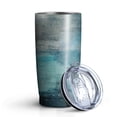 thumbnail image 2 of 20oz Insulated Tumbler, Travel Coffee Tumbler with Lid, Cup Holder Friendly Travel Coffee Mug, Stainless Steel Thermos, 20 Oz Tumbler, Reusable Insulated Coffee Mug with Lid ( Teal Green ), 2 of 7