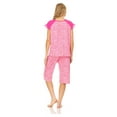 thumbnail image 4 of 5035C Womens Capri Set Sleepwear Pajamas Woman Sleep Nightshirt Fuchsia XXL, 4 of 5