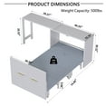 thumbnail image 7 of MODERNLUXE Twin Size Murphy Bed with Rotable Desk,Murphy Cabinet Chest Dresser Bed with Foldable Cushion for Guest Room,Small Space,Gray, 7 of 7