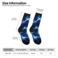 thumbnail image 5 of Yiaed Blue Lightning Print Great elasticity Crew Socks Sports socks for Men and Women, 5 of 5