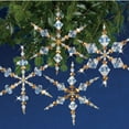 thumbnail image 2 of Nostalgic Christmas™ Beaded Crystal Ornaments Kit - Crystal and Gold Snowflakes, 2 of 3