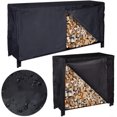 thumbnail image 4 of 8ft Firewood Rack With Cover Combo Set Waterproof Outdoor Log Holder, Fireplace Heavy Duty Stacker For Patio Logs Storage Steel Tubular Wood Pile, 4 of 5
