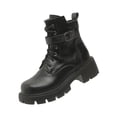 thumbnail image 4 of Paaisye Womens Boots Ankle Booties Women's Boots Chunky Heel Platform with Side Zipper Slip Resistant Cushioned Sole Lightweight Casual Work Booties for Ladies,Black 42, 4 of 5