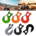 thumbnail image 2 of 3/8" U-shaped sliding hook, 70-grade hook with safety latch, U-shaped rigging towing winch trailer, transport capacity 6613 lbs, 2 of 5
