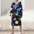 thumbnail image 2 of RXMEKW Hooded Velvet Bathrobe for Girls Long Sleeve Pajama Set for Kids Soft Polyester Robe, 2 of 7