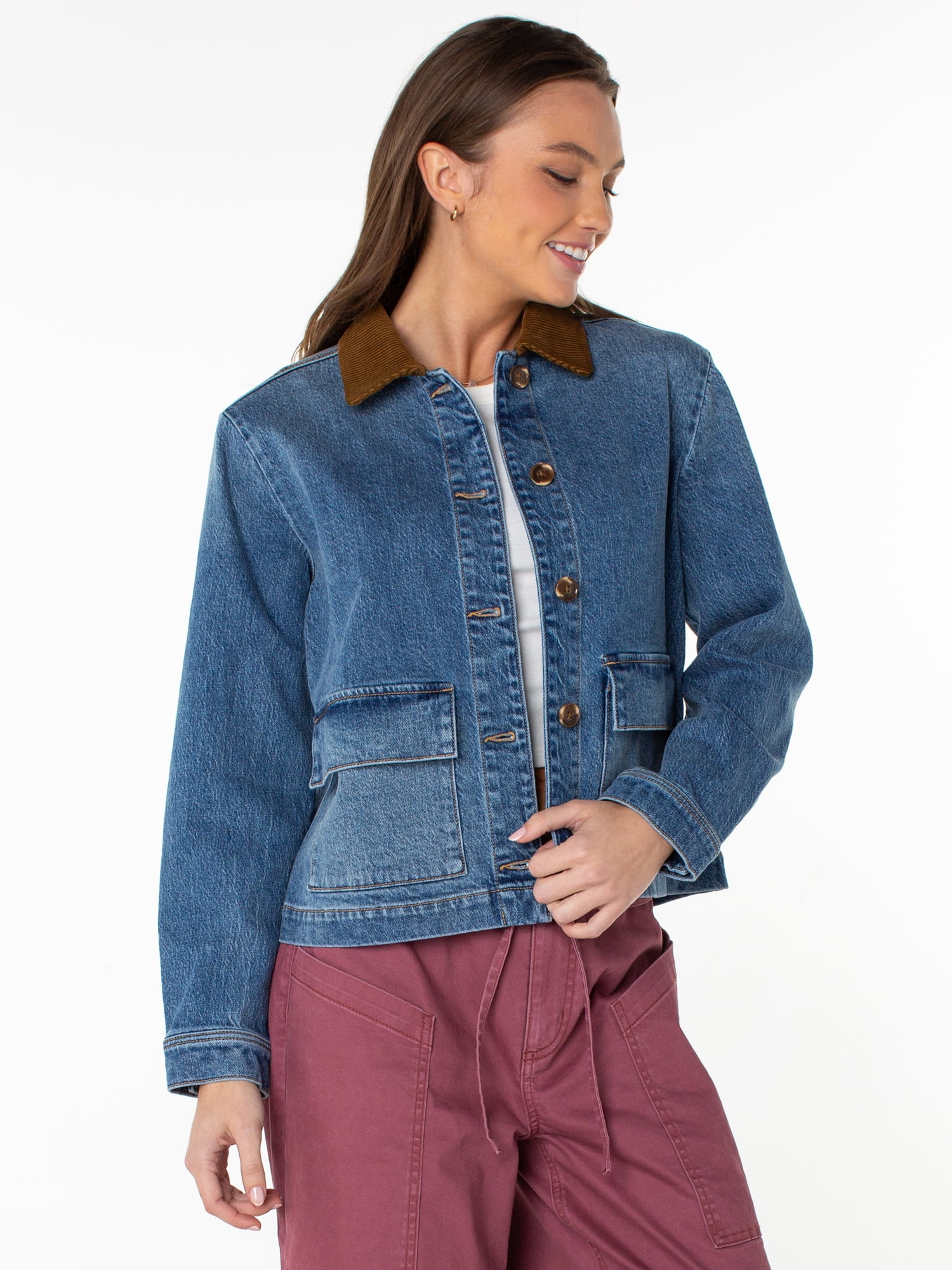 Celebrity Pink Women's and Women's Plus Boxy Barn Jacket, Sizes XS-4X