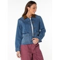 thumbnail image 3 of Celebrity Pink Women's and Women's Plus Boxy Barn Jacket, Sizes XS-4X, 3 of 8