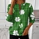 thumbnail image 1 of TaTaai Ladies Fashion St. Patrick's Day Print Loose Round Neck Sweatshirt Casual Long Sleeve Pullover Top Soft Polyester for Daily Streetwear Office All Season Gift, 1 of 5