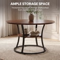 thumbnail image 5 of Hawsaiy 47.2" Round Dining Table Set for 4, Kitchen Table with 4 Upholstered Chairs, Modern Dining Room Table Set with Storage Shelf, Small Space Dining Set for Apartment, 5 of 9