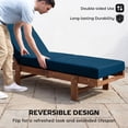 thumbnail image 6 of Outsunny Set of 2 Chaise Lounge Cushion, 4" Outdoor Lounge Chair Cushions with Non-Slip Ties, Waterproof and Fade Resistant, 21" x 72 ", Navy Blue, 6 of 9