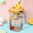 thumbnail image 4 of Cold Brew Pitcher Plastic Drink Jug with Push Lid 20 cm x 12.5 cm x 12.5 cm Large Capacity Beverage Container for Iced Coffee Tea Juice, 4 of 7