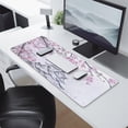 thumbnail image 2 of Unleash Precision Gaming: XL Pink Japanese Watercolor Cherry Blossom Mouse Pad, 31.5x11.8 Inches. Non-Slip Base, Stitched Edges. Add Aesthetic Appeal to Your Home Office or Gaming Space!, 2 of 7