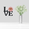 thumbnail image 2 of Caroline's Treasures BB7818WALV Bactrian Camel Pink Check Metal Wall Artwork LOVE, 12X12, multicolor, 2 of 2