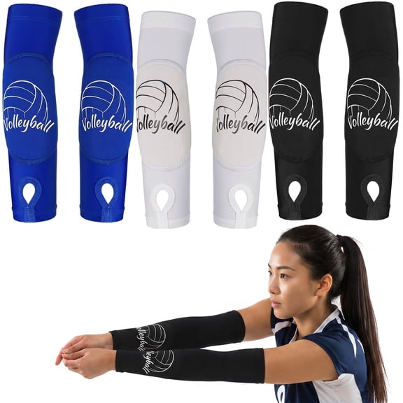 BlinkLLX Volleyball Athletic Arm Sleeves Thumbhole for Youth 3 Pairs