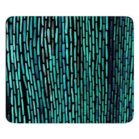 UPC: 0731969582824 | OTM Prints Black Mouse Pad  Dashes Peacock