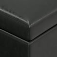 thumbnail image 5 of Oregon 42 inch Wide Storage Ottoman Bench with Tray in Distressed Black Vegan Leather, 5 of 12