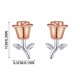 thumbnail image 4 of Coreano de estilo francés Exquisito Tres Rose Pendientes para Mujeres Temperamento Dulce literaria Pendientes para Novias, 4 of 5