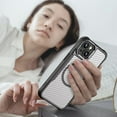 thumbnail image 6 of Case for iPhone 13,Full-Body Rugged Carbon Fibre Protective Clear Back Hybrid Magnetic with Wireless Charge Shockproof Protector Phone Case for iPhone 13,6.1 inch 2021 (Black), 6 of 18