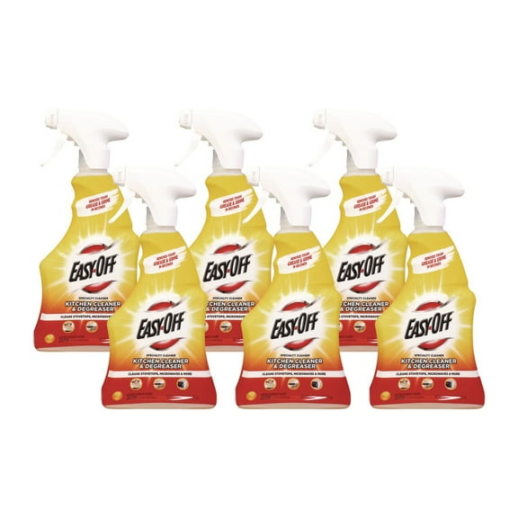 EASY-OFF Kitchen Degreaser Lemon Scent 16 oz Spray Bottle 6/Carton 97024