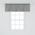 thumbnail image 2 of Stripes Window Valance Pack of 2, Abstract Geometric Symmetric Simplistic Monochrome Modern Art Illustration, Rod Pocket Curtain Valances for Kitchen Bedroom, 54" X 18", Black and White, by Ambesonne, 2 of 4