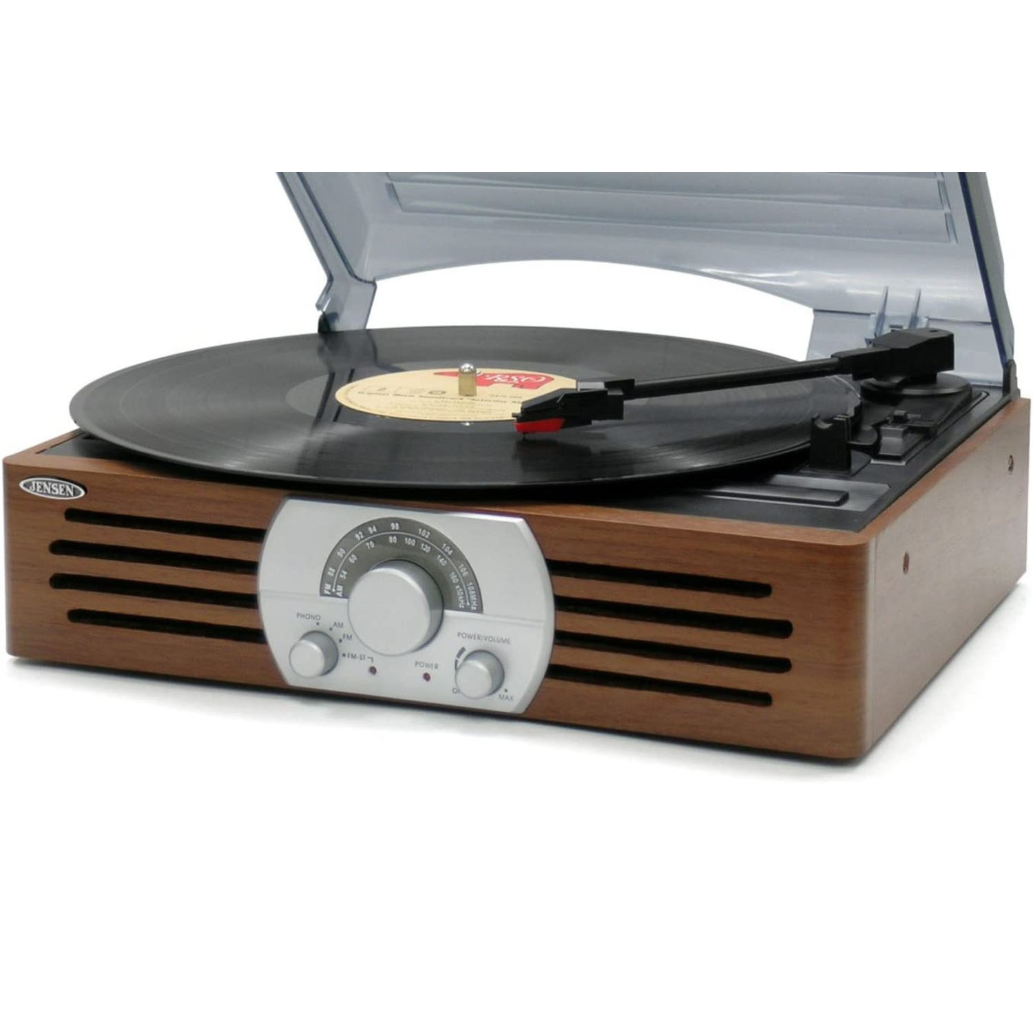 JENSEN JTA-222P Turntable with AM/FM And Pitch Control - image 5 of 6