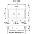 thumbnail image 2 of Ruvati USA RVG1350BK 34 in. EpiGranite Topmount Workstation Ledge Granite Composite Kitchen Sink, Midnight Black, 2 of 7