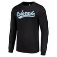 thumbnail image 2 of Men's Starter Black Colorado Avalanche Tailsweep T-Shirt, 2 of 3