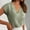 Light Green, variant on Women's Cap Sleeve V Neck T-Shirt Textured Dressy Casual Top Summer Business Work Blouse Outfit Comfortable Stylish
