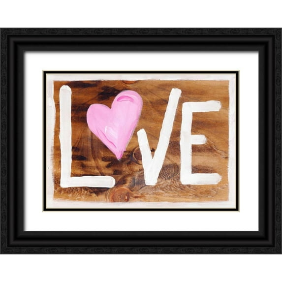 Seay, Anne 18x14 Black Ornate Wood Framed with Double Matting Museum Art Print Titled - Border with Love