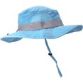thumbnail image 4 of Cargo Vest for Kids with Reflective Straps & Bucket Hat with Chin Strap - Light Blue - XS, 4 of 4