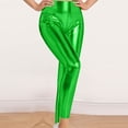 thumbnail image 2 of Women's High Waisted Metallic Leggings Stretch Shiny Party Club Pants, 2 of 5