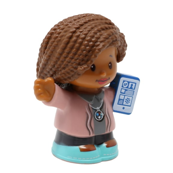 Replacement Part for Collectible Fisher-Price Little People Surprise & Sounds Home Dollhouse Playset FRT08 - Replacement African-American Executive Mom Figure - Carrying Tablet