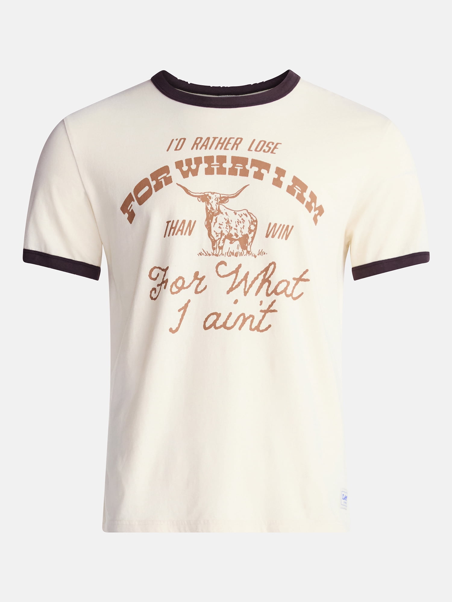 Kacey Lee Men's and Big Men's For What I Am Graphic Ringer Tee, Sizes S-2XL