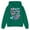 Green, variant on Girls Cute Bow Print Hoodie Comfy Preppy Hooded Sweatshirt with Pocket,Size 2-13 Years Green 160