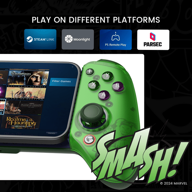 GameSir G8 Plus - 限定版 Hulk MARVEL 公式正規品 GameSir G8 Plus Hulk Edition Bluetooth Mobile Controller